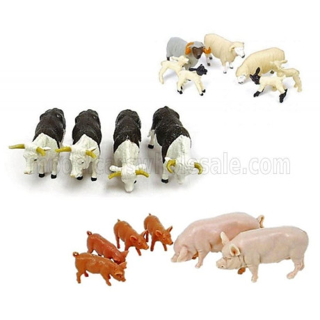 BRITAINS ACCESSORIES SET 17X ANIMALS - ANIMALI - VARIOUS 1/32