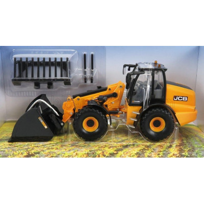 BRITAINS JCB TM420 RUSPA GOMMATA TRACTOR - SCRAPER - YELLOW BLACK 1/32