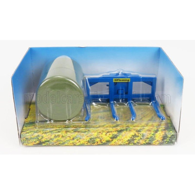 BRITAINS ACCESSORIES FLEMING DOUBLE BALE LIFTER - BALLA DI FIENO - BLUE 1/32