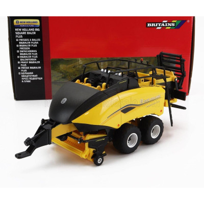 BRITAINS NEW HOLLAND TRAILER BIG SQUARE BALER PLUS - YELLOW BLACK 1/32