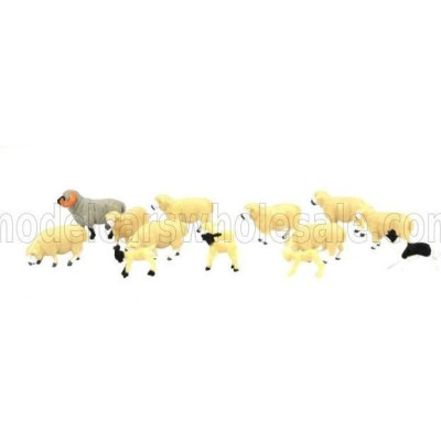 BRITAINS ACCESSORIES PECORE - SHEEPS SET FIGURE - WHIE 1/32