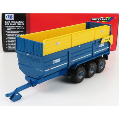 BRITAINS KANE TRAILER CARRELLO CASSONE RIBALTABILE 3-ASSI - BLUE YELLOW 1/32