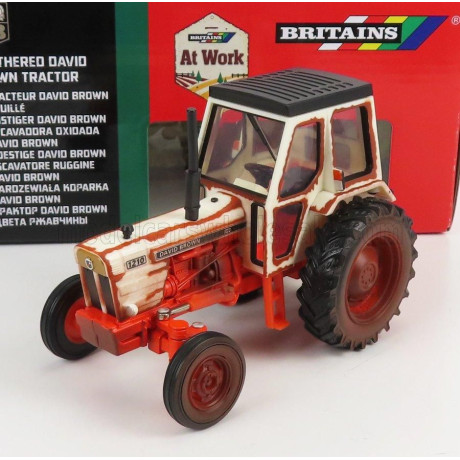 BRITAINS DAVID BROWN 1210 TRACTOR 1979 - RED WHITE 1/32