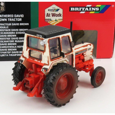 BRITAINS DAVID BROWN 1210 TRACTOR 1979 - RED WHITE 1/32