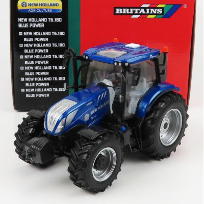 BRITAINS NEW HOLLAND T6.180 TRACTOR BLUE POWER 2018 - BLUE 1/32