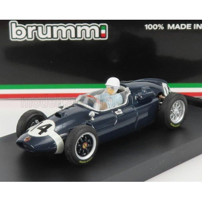 BRUMM COOPER F1  T51 N 14 WINNER ITALY GP 1959 STIRLING MOSS - WITH DRIVER FIGURE - BLUE 1/43