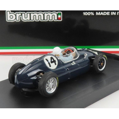 BRUMM COOPER F1  T51 N 14 WINNER ITALY GP 1959 STIRLING MOSS - WITH DRIVER FIGURE - BLUE 1/43