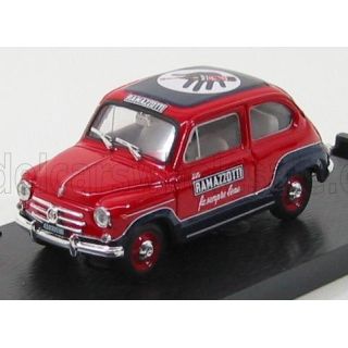 BRUMM FIAT 600 D COMMERCIALE RAMAZZOTTI 1960 - RED BLUE 1/43