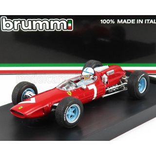 BRUMM FERRARI F1  158 N 7 WINNER GERMAN GP JOHN SURTEES 1964 WORLD CHAMPION - WITH DRIVER FIGURE - RED 1/43