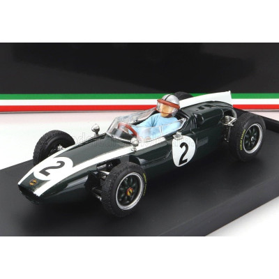 BRUMM COOPER F1  T53 N 2 BRITISH GP 1960 B.MCLAREN - WITH DRIVER FIGURE - GREEN WHITE 1/43