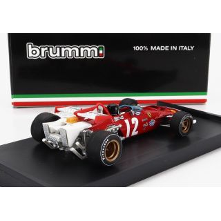BRUMM FERRARI F1  312B N 12 WINNER GP AUSTRIAN 1970 JACKY ICKX - WITH DRIVER FIGURE - RED WHITE 1/43