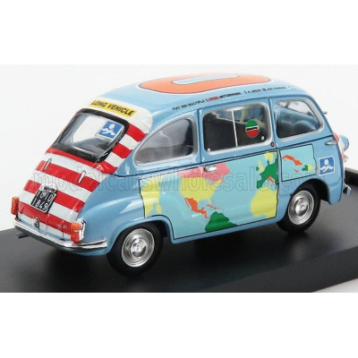 BRUMM FIAT 600D MULTIPLA - GRAZIANO ROSSI MOTORHOME 1960 - LIGHT BLUE 1/43