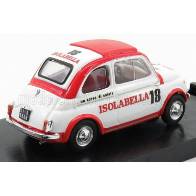 BRUMM FIAT NUOVA 500D - AMARO ISOLABELLA 1960 - WHITE RED 1/43