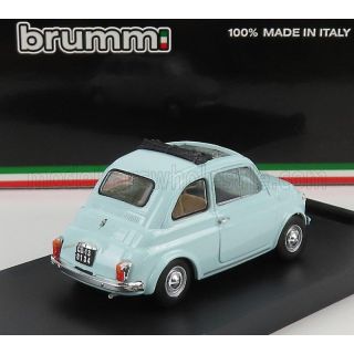 BRUMM FIAT 500F TETTO APERTO - OPEN 1965 - AZZURRO ACQUAMARINA 1/43