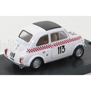 BRUMM FIAT 500TV GIANNINI N 113 SCUDERIA DEL LARIO V TROFEO VAL CAMONICA 1969 B.DOSI - WHITE RED 1/43