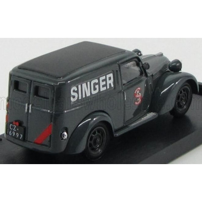 BRUMM FIAT 500C FURGONE VAN VEICOLO COMMERCIALE PUBLICITAIRE SINGER AGENZIA CATANZARO 1950 - GREY 1/43