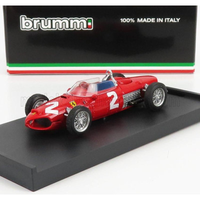 BRUMM FERRARI F1  156 N 2 WINNER USA GP PHIL HILL 1961 WORLD CHAMPION - RED 1/43