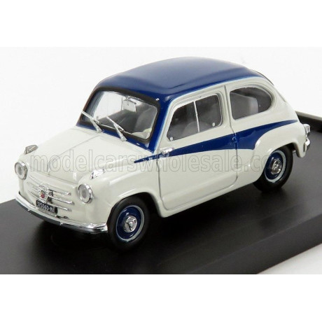 BRUMM FIAT 600 750 DERIVAZIONE ABARTH 1956 - GREY BLUE 1/43