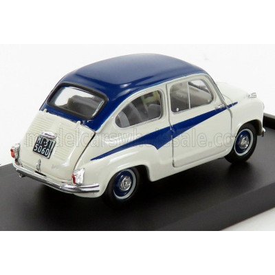 BRUMM FIAT 600 750 DERIVAZIONE ABARTH 1956 - GREY BLUE 1/43