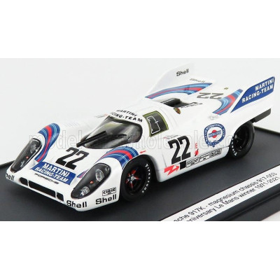 BRUMM PROM PORSCHE 917K 4.9L TEAM MARTINI RACING N 22 WINNER 24h LE MANS 1971 HELMUT MARKO - GIJS VAN LENNEP - WHITE BLUE RED 1/