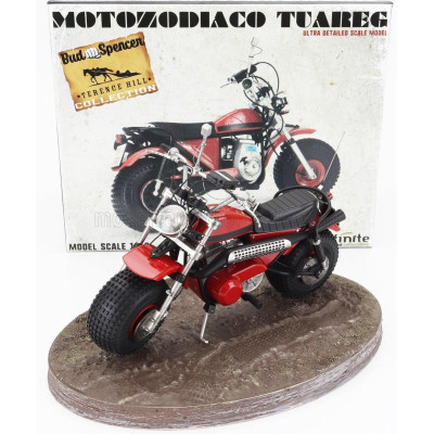 CLC MODELS MOTOZODIACO TUAREG 1972 - FROM MOVIE - ALTRIMENTI CI ARRABBIAMO - TV SERIES - MOTORCYCLE - RED 1/12