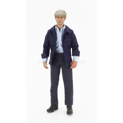 CLC MODELS FIGURES VERSION-A - TERENCE HILL SMALL ACTION FIGURE - TV SERIES - ALTRIMENTI CI ARRABBIAMO - BLUE 1/12