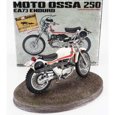 CLC MODELS OSSA 250 AE73 ENDURO 1973 - FROM MOVIE - ALTRIMENTI CI ARRABBIAMO - TV SERIES - MOTORCYCLE - WHITE 1/12