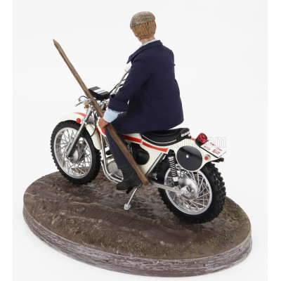 CLC MODELS OSSA 250 AE73 ENDURO 1973 WITH TERENCE HILL SMALL ACTION FIGURE - FROM MOVIE - ALTRIMENTI CI ARRABBIAMO - TV SERIES -