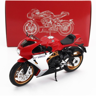 CM MODELS MV AGUSTA 800 SUPERVELOCE 2022 - RED SILVER BLACK 1/18
