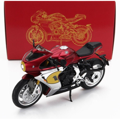 CM MODELS MV AGUSTA 800 SUPERVELOCE N 1 AGO 2022 - MATT RED SILVER BLACK 1/18