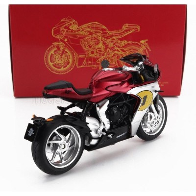 CM MODELS MV AGUSTA 800 SUPERVELOCE N 1 AGO 2022 - MATT RED SILVER BLACK 1/18