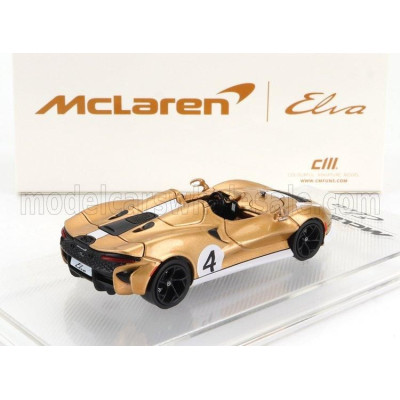 CM MODELS McLAREN ELVA N 4 RACING 2020 - GOLD WHITE 1/64