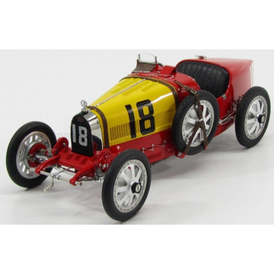 CMC BUGATTI T35 N 18 NATIONAL COLOUR PROJECT SPAIN 1924 - RED YELLOW 1/18