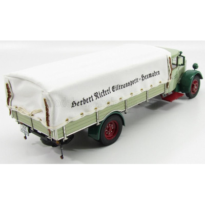 CMC MERCEDES BENZ LO2750 TRUCK WITH TARPAULIN - CASSONE TELONATO 1933 - GREEN 1/18
