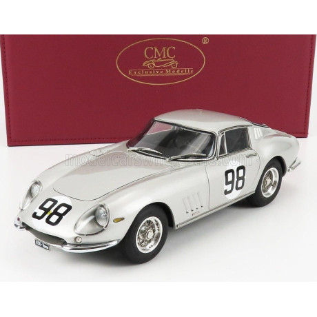 CMC FERRARI 275 GTB/C COMPETIZIONE ch.9051 N 98 500km MUGELLO 1966 R.SINIBALDI - M.GRANA - SILVER 1/18