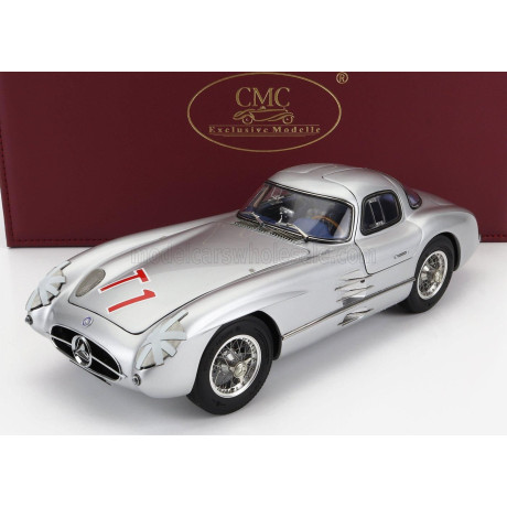CMC MERCEDES BENZ 300 SLR COUPE N T1 RAC TOURIST TROPHY 1955 - SILVER 1/18