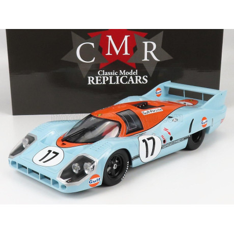 CMR PORSCHE 917LH 4.9L TEAM JOHN WYER AUTOMOTIVE ENGINEERING LTD. N 17 24h LE MANS 1971 J.SIFFERT - D.BELL - LIGHT BLUE ORANGE 1