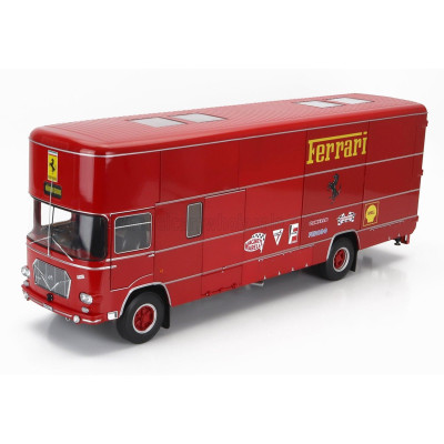 CMR OM FIAT 150 ROLFO TRUCK CAR TRANSPORTER 2-ASSI 1966 - FOR F1 312B 1970 AND FERRARI P3 SPIDER 1966 - RED 1/18