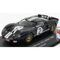 CMR FORD USA GT40 MKII 7.0L V8 TEAM SHELBY AMERICAN INC. N 2 WINNER 24h LE MANS 1966 B.McLAREN - C.AMON - BLACK SILVER 1/43
