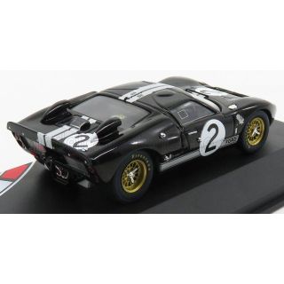 CMR FORD USA GT40 MKII 7.0L V8 TEAM SHELBY AMERICAN INC. N 2 WINNER 24h LE MANS 1966 B.McLAREN - C.AMON - BLACK SILVER 1/43