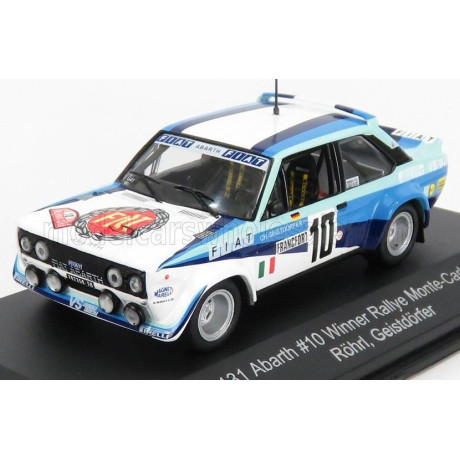 CMR FIAT 131 ABARTH TEAM FIAT ITALIA N 10 WINNER RALLY MONTECARLO 1980 W.ROHRL - C.GEISTDORFER - WHITE 2 TONE BLUE 1/43