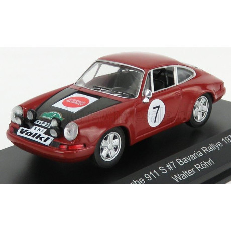 CMR PORSCHE 911S N 7 RALLY BAVARIA 1970 W.ROHRL - BORDEAUX BLACK 1/43