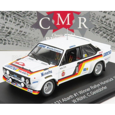 CMR FIAT 131 ABARTH N 1 WINNER RALLY HUNSRUCK 1979 W.ROHRL - C.GEISTDORFER - WHITE RED 1/43