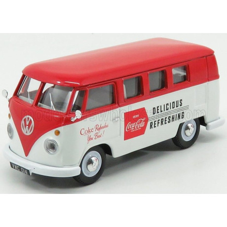 CORGI VOLKSWAGEN T1 CAMPER VAN COCA-COLA 1961 - WHITE RED 1/43