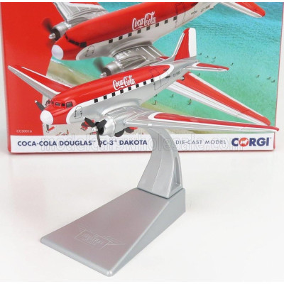 CORGI DOUGLAS DAKOTA DC-3 AIRPLANE COCA-COLA 1941 - RED WHITE SILVER 1/144