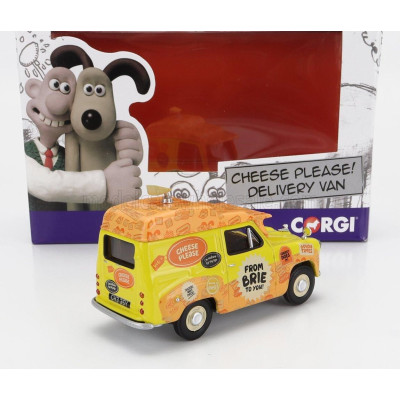 CORGI AUSTIN DELIVERY VAN - WALLACE & GROMIT - CHEESE PLEASE ! - AARDMAN - YELLOW ORANGE 1/43