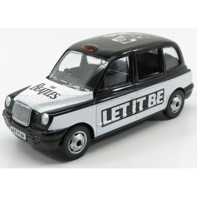 CORGI AUSTIN LONDON TAXI LTI TX4 2007 - THE BEATLES - LET IT BE - WHITE BLACK 1/36