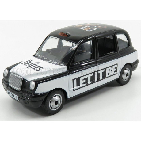 CORGI AUSTIN LONDON TAXI LTI TX4 2007 - THE BEATLES - LET IT BE - WHITE BLACK 1/36