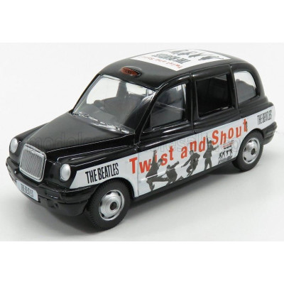 CORGI AUSTIN LONDON TAXI LTI TX4 2007 - THE BEATLES - TWIST AND SHOUT - BLACK WHITE 1/36