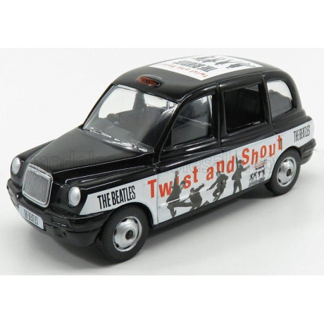CORGI AUSTIN LONDON TAXI LTI TX4 2007 - THE BEATLES - TWIST AND SHOUT - BLACK WHITE 1/36